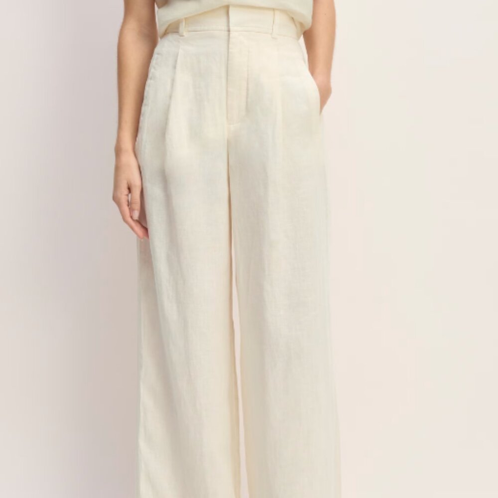 Everlane Cream Wide Leg Pants